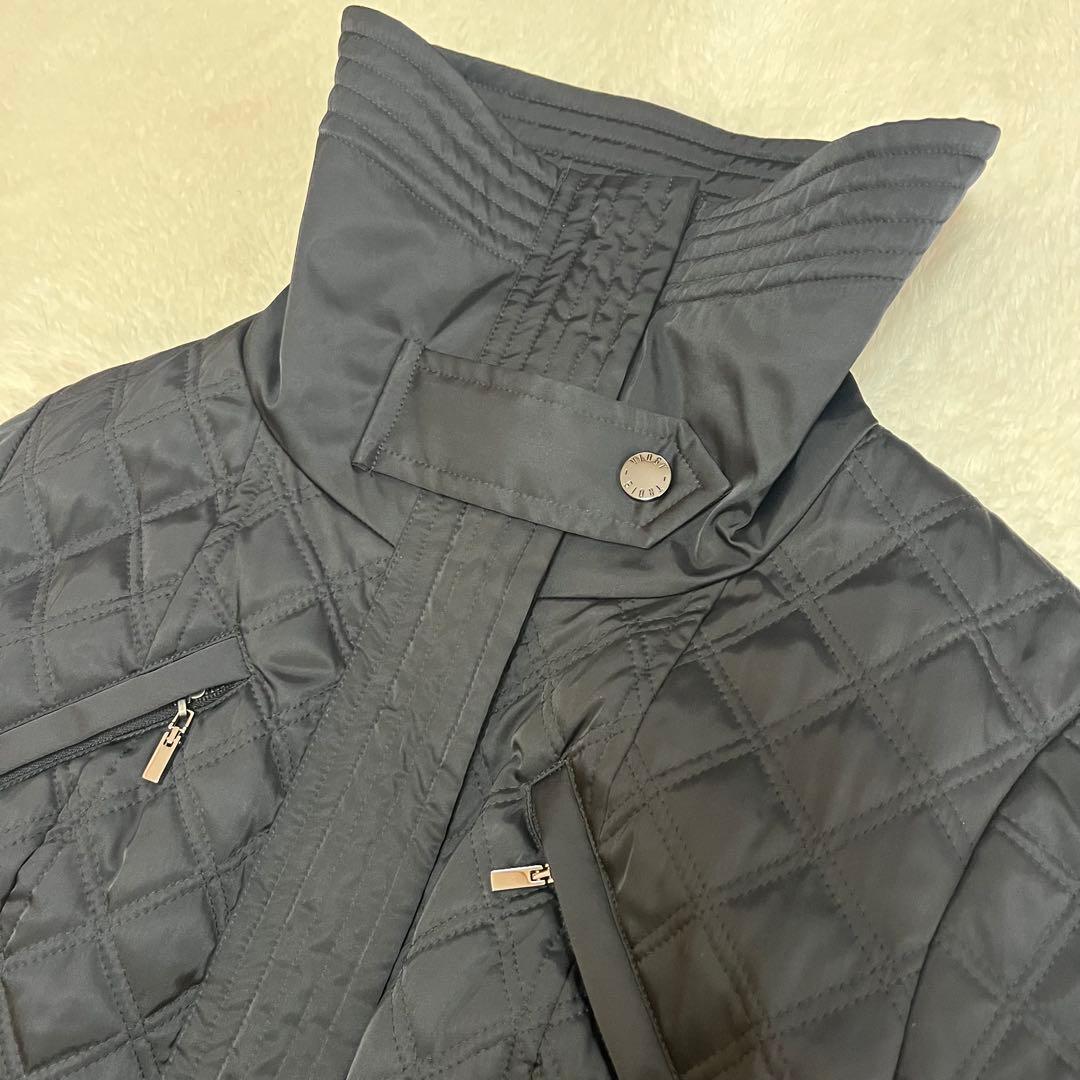 美品　23区 大きいサイズ キルティング 中綿 ロングコート ベルト付き 黒