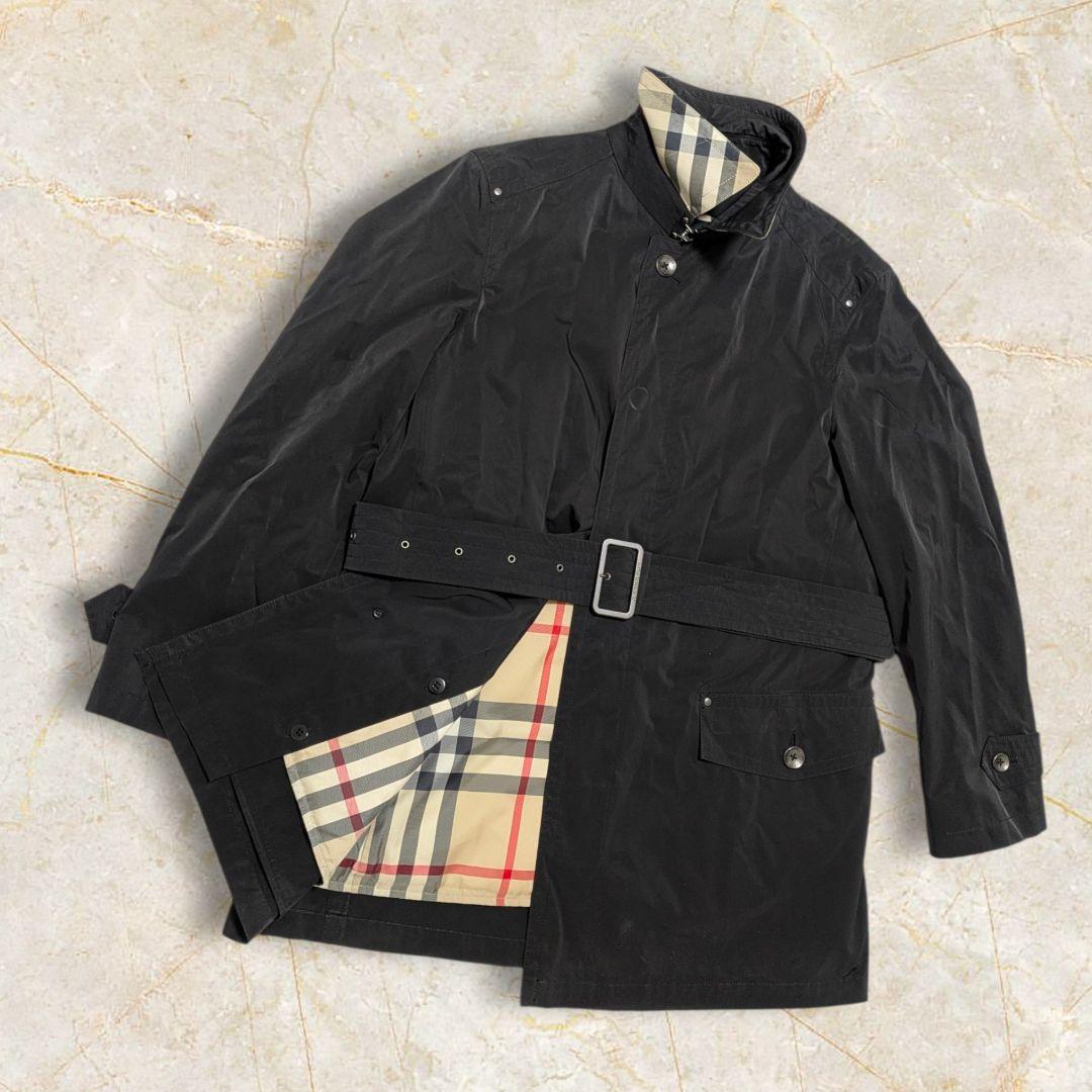バーバリー ロンドン ダウンライナー トレンチコート ノバチェック ベルト
