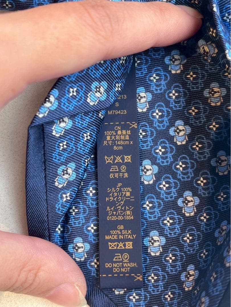 【新品未使用】Louis Vuitton ネクタイ ネイビー　定価39800円