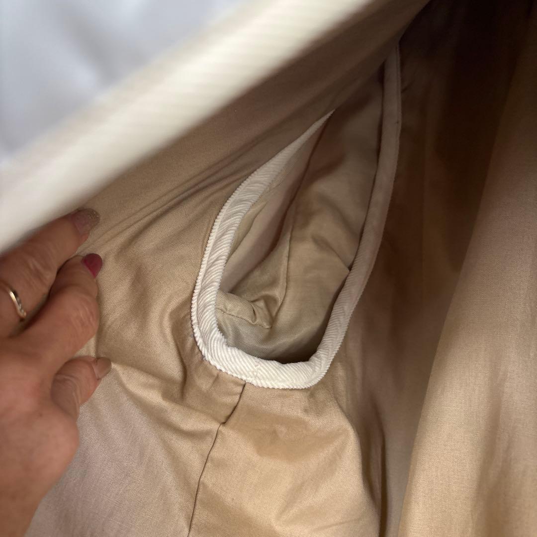 美品「casafline カーサフライン 」ウールキルティング異素材フードコート