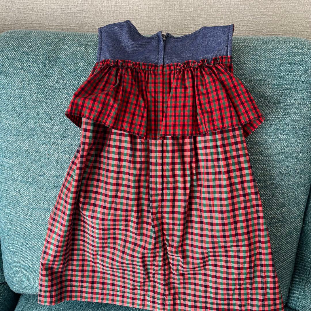 ファミリア ジャンパースカート ワンピース デニム 90cm