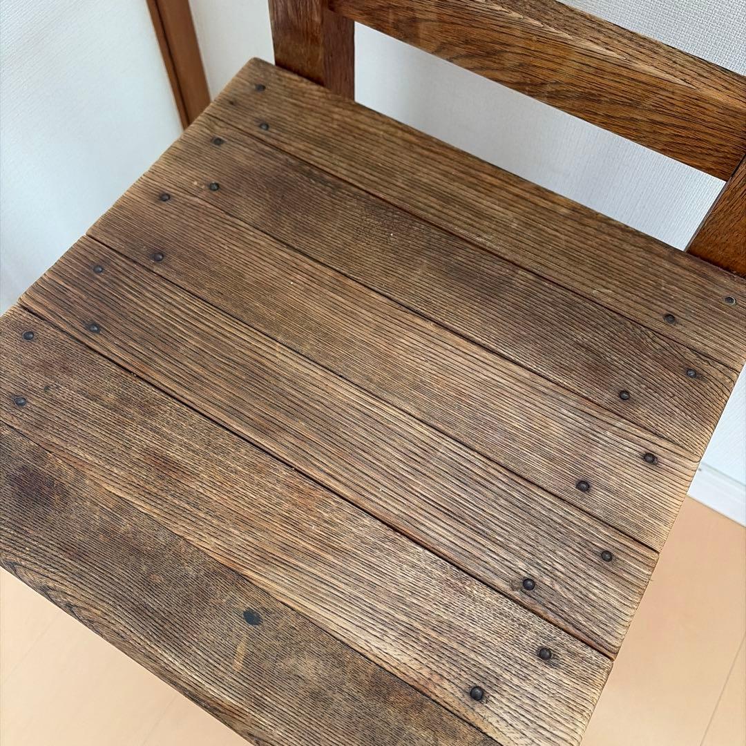 アンティーク椅子　木製　昭和家具　学校の椅子　古道具