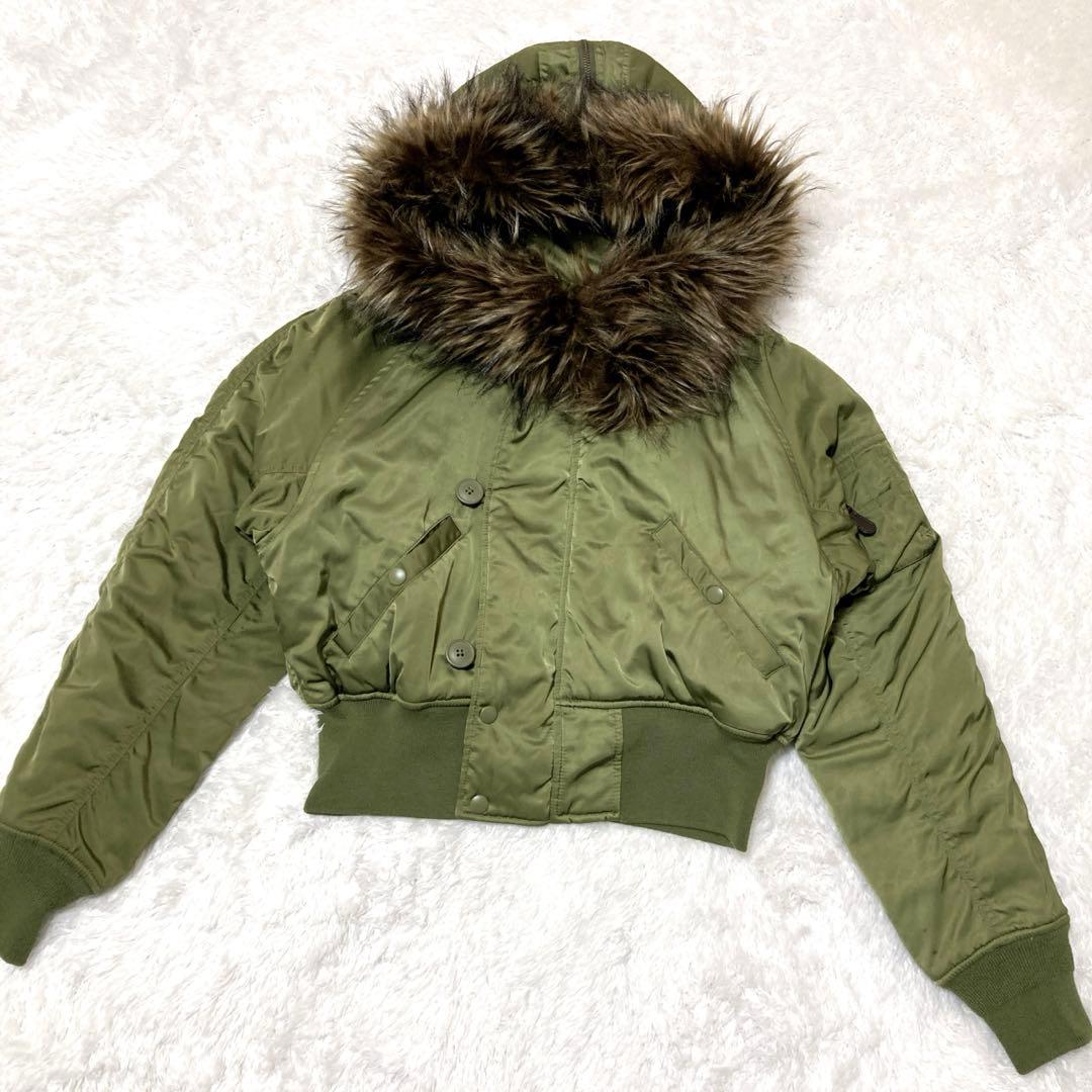 完売 AZUL by moussy オリーブグリーン N-2B サイズS Y2K