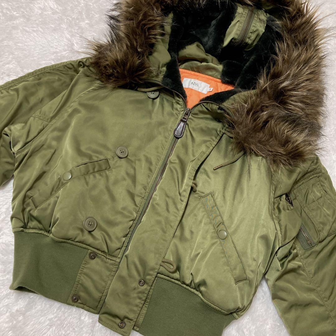 完売 AZUL by moussy オリーブグリーン N-2B サイズS Y2K