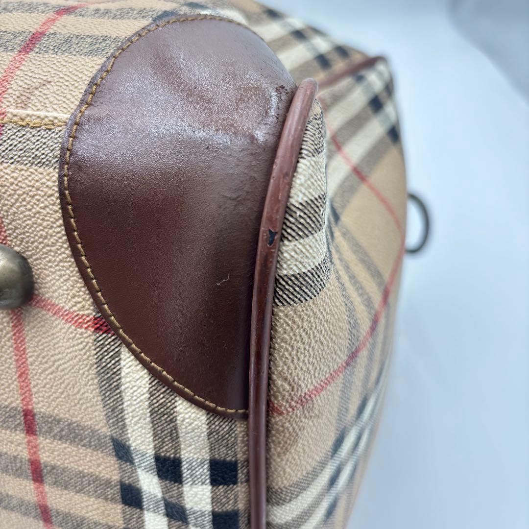 Burberrys バーバリー ノバチェック レザー ボストンバッグ PVC