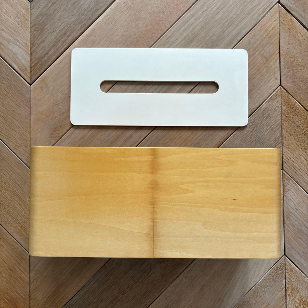 ティッシュストッカー 木製 ナチュラル バイカラー