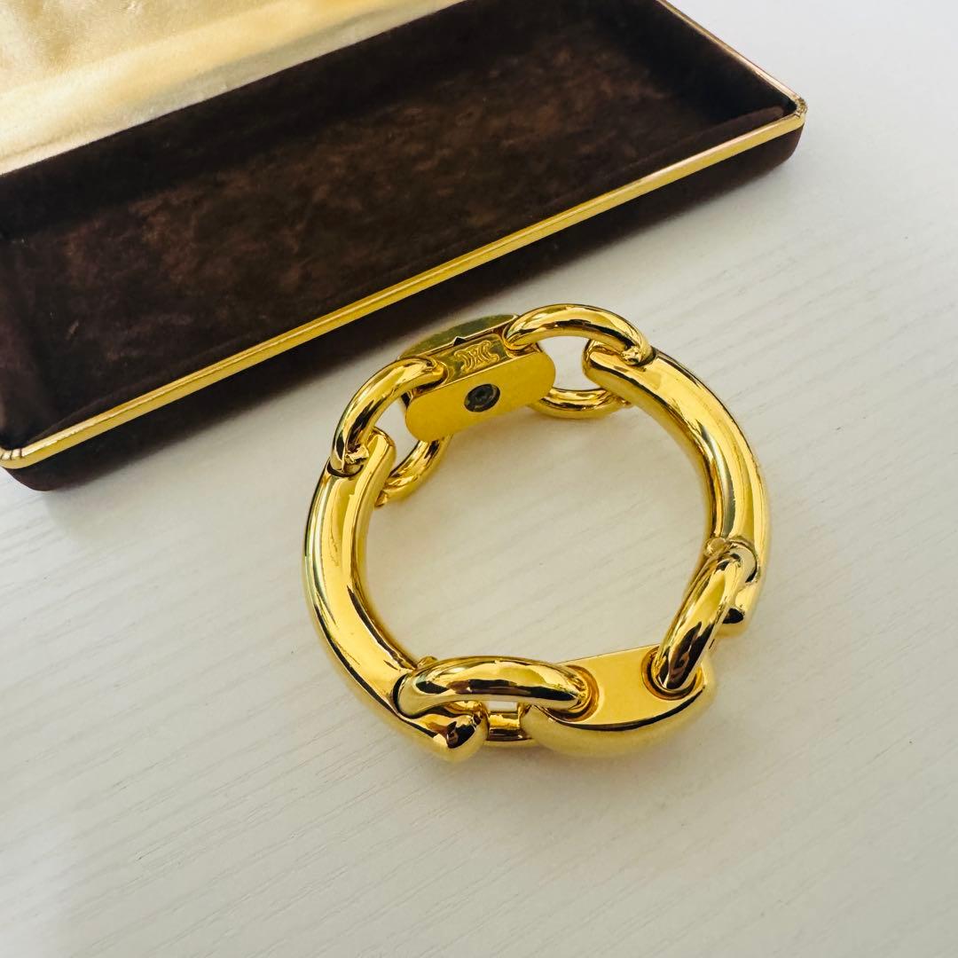 【ケース付き】CELINE セリーヌ　ブレスレット　ゴールド　バングル　ブラス