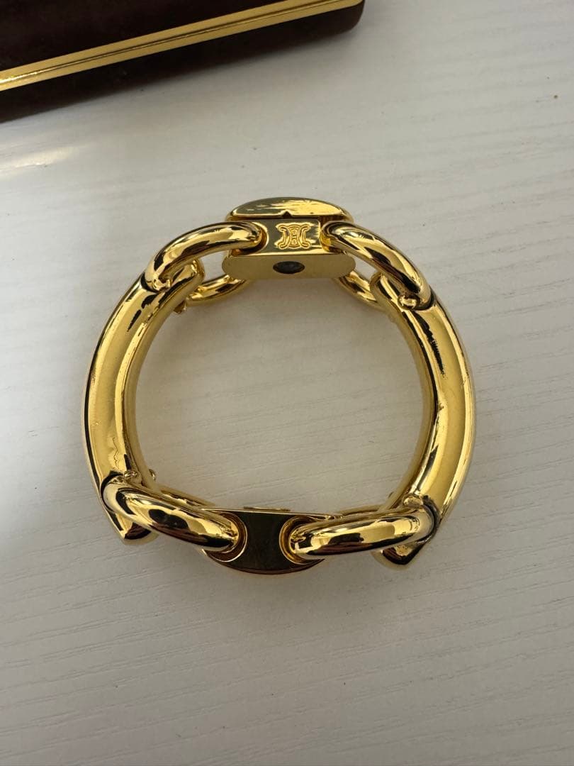 【ケース付き】CELINE セリーヌ　ブレスレット　ゴールド　バングル　ブラス