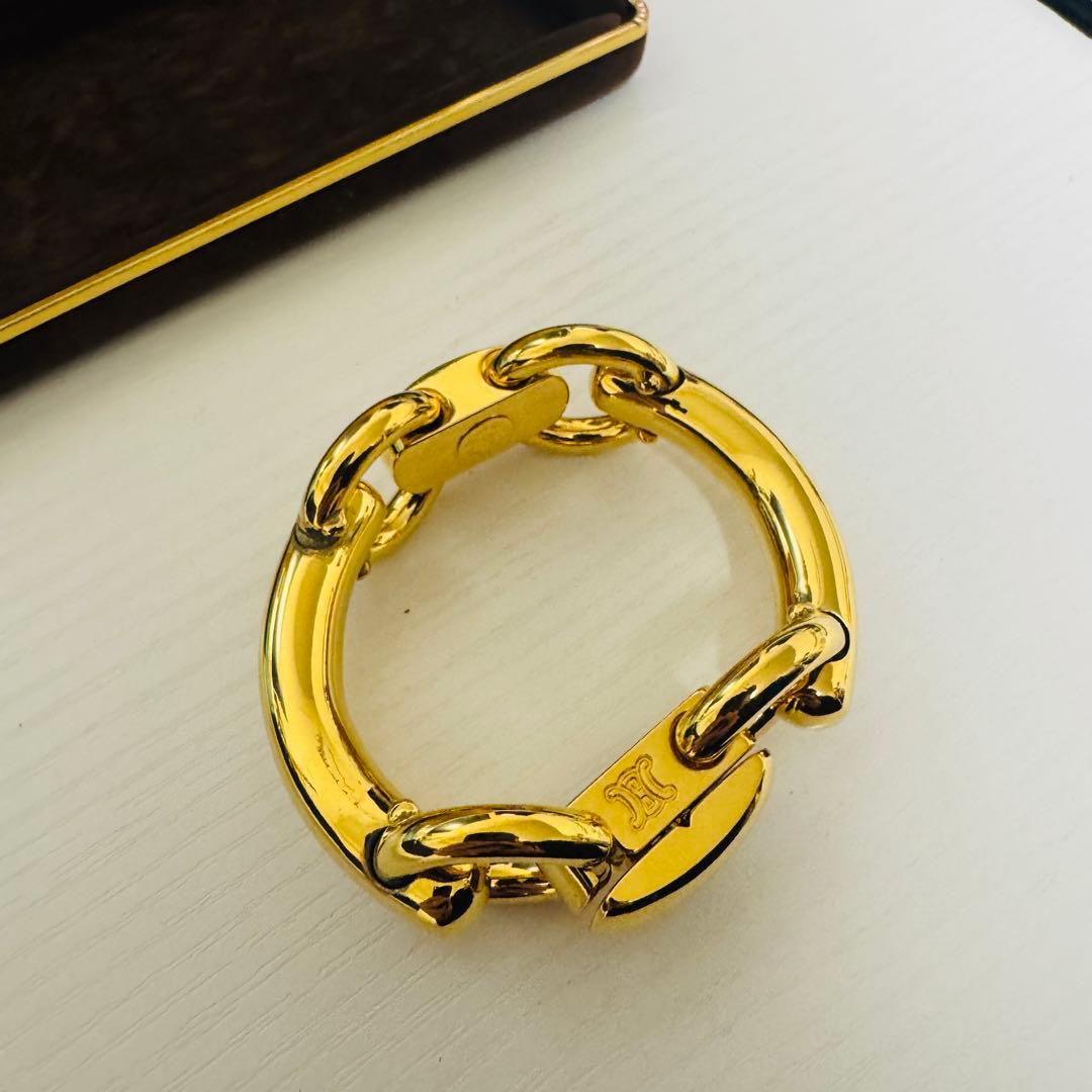 【ケース付き】CELINE セリーヌ　ブレスレット　ゴールド　バングル　ブラス