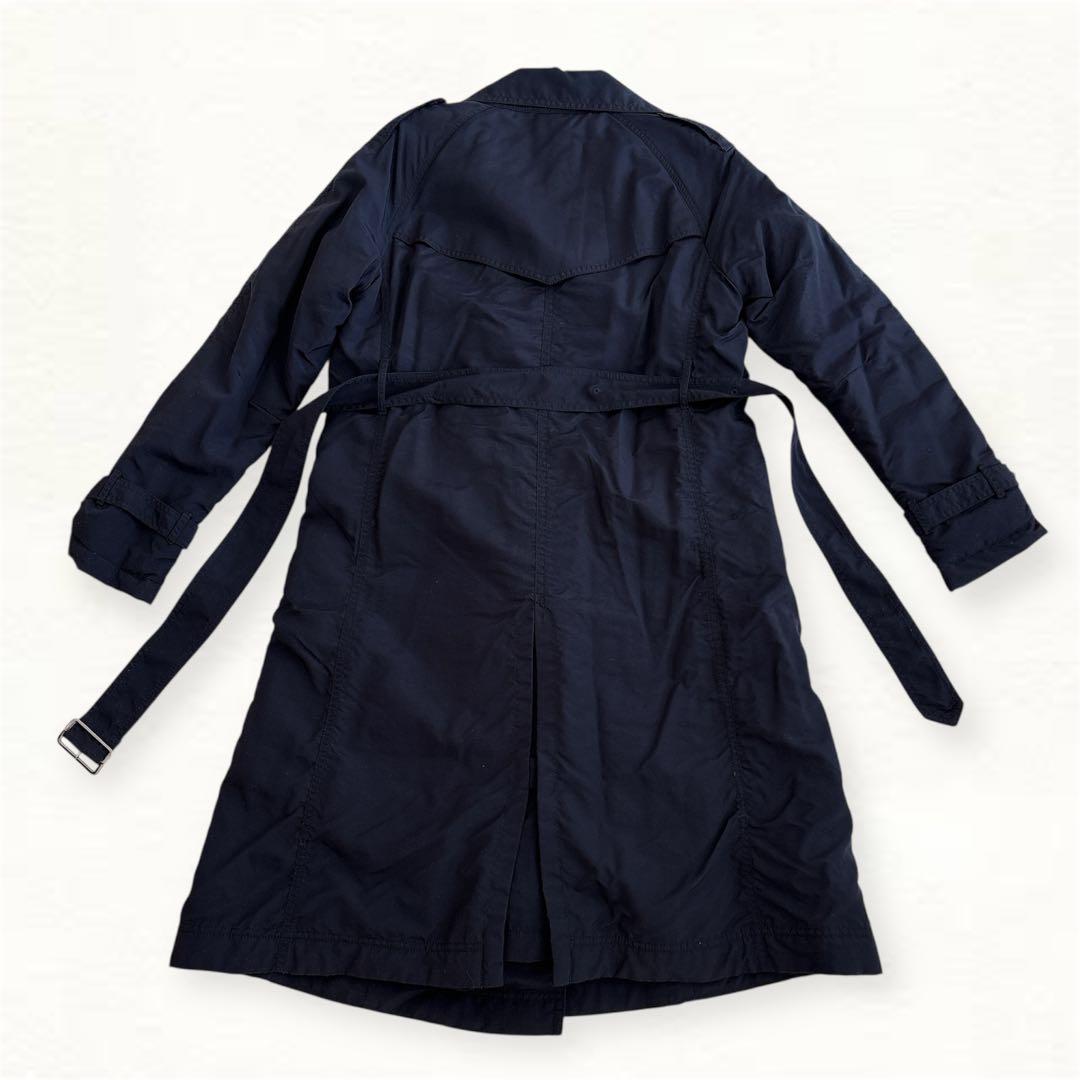 【新品】PLST ダウントレンチコート ネイビー L ベルト付防寒美品通勤定番冬