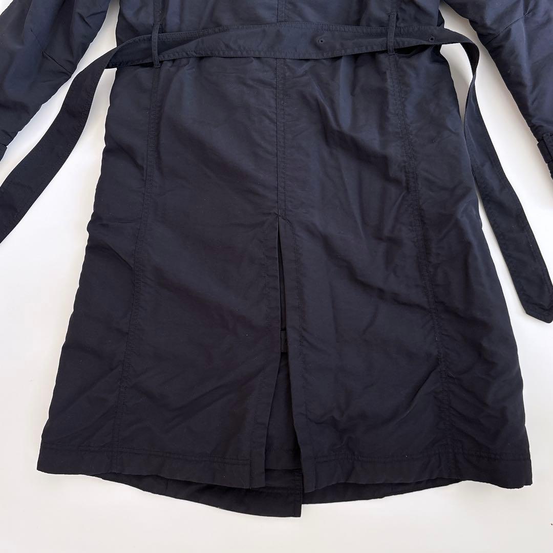 【新品】PLST ダウントレンチコート ネイビー L ベルト付防寒美品通勤定番冬