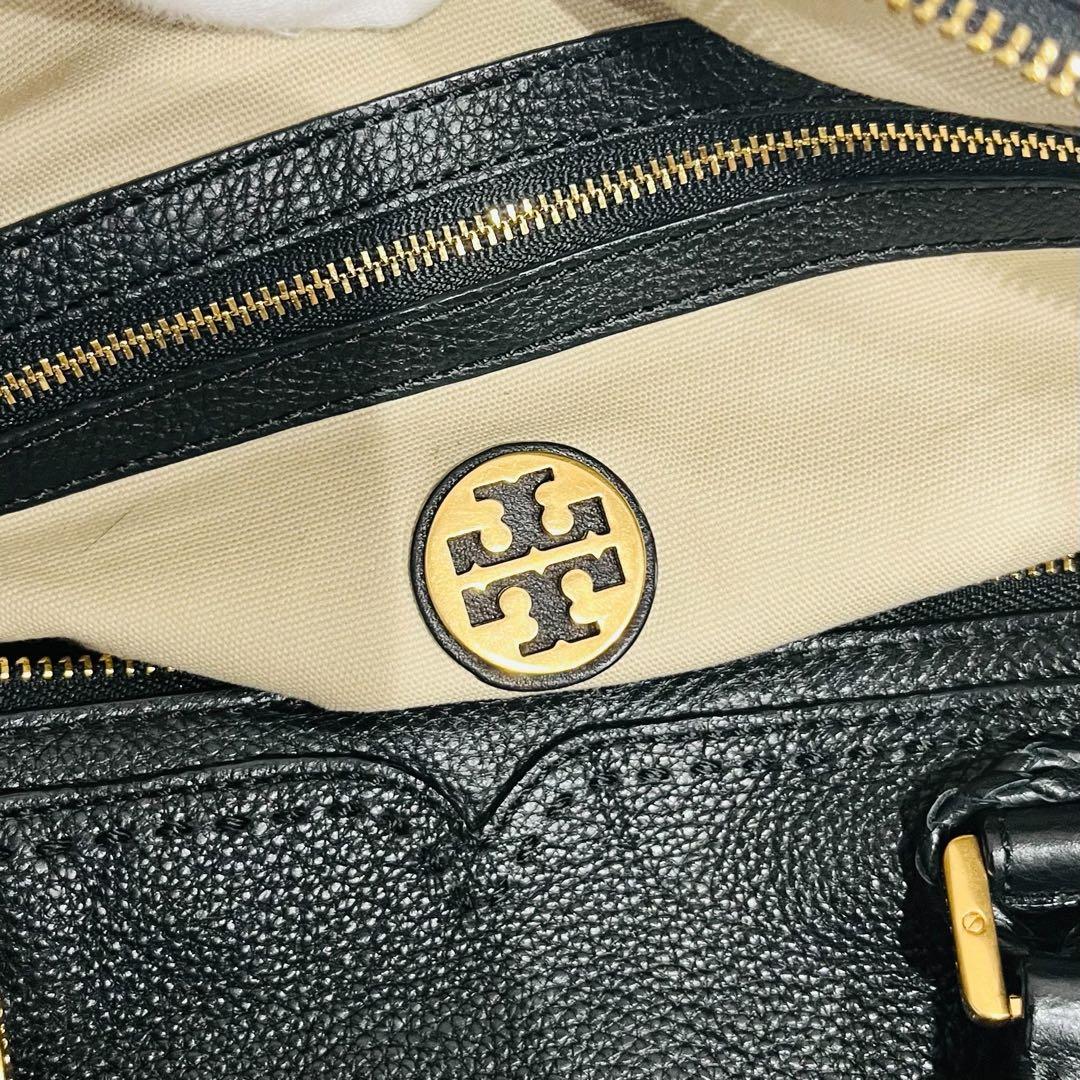 希少美品　トリーバーチ　Amalie 2way ボストンバッグ　アマンダ　シボ革