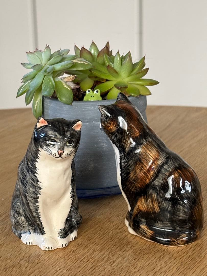 猫の置き物３点セット フィリップ・ローレストン作 英国BABBACOMBE窯