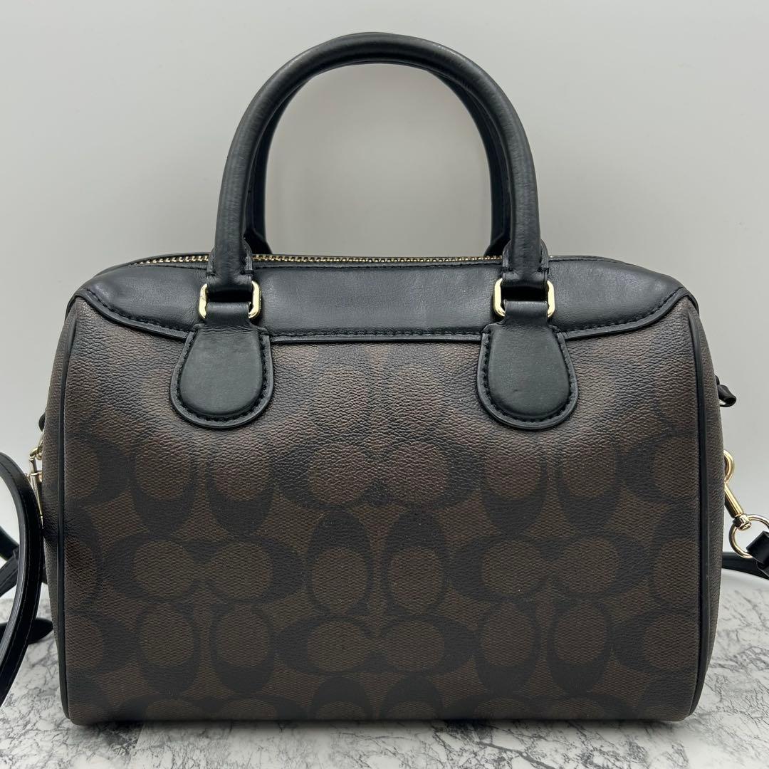 美品✨ COACH コーチ シグネチャー ショルダー ミニボストン　2way