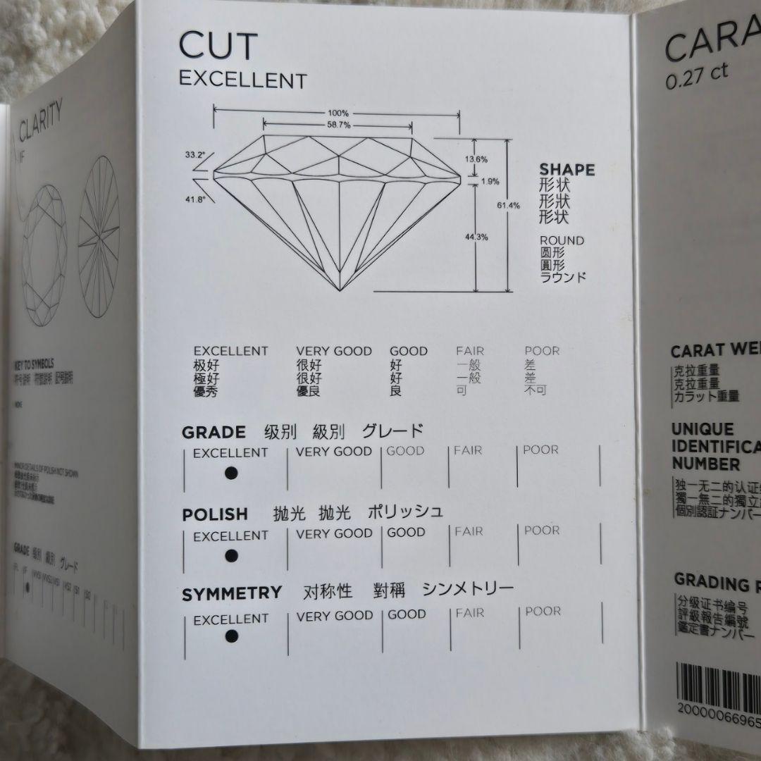 フォーエバーマーク ダイヤモンド リング プラチナ 0.27 ct pt950
