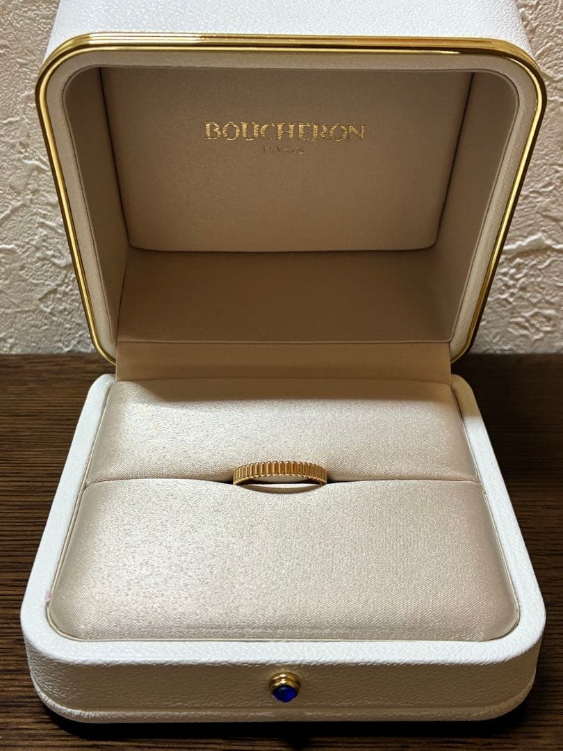 【美品】ブシュロン　キャトル グログラン スモール リング 57