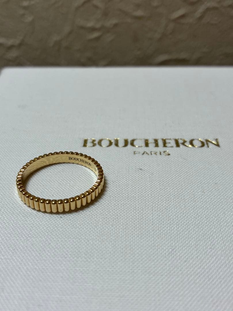 【美品】ブシュロン　キャトル グログラン スモール リング 57