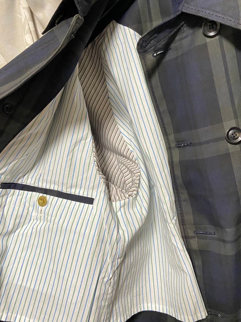 45R ブラックウォッチ　ギャバブルタイルコート　カーキ