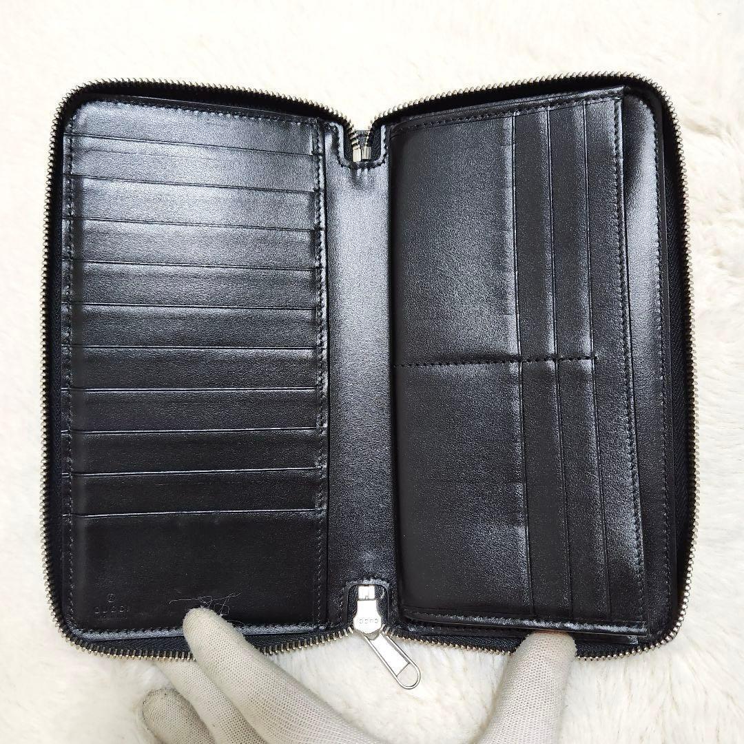 ✨未使用級　付属品完備✨グッチ　長財布　ラウンドファスナー オーガナイザー　黒