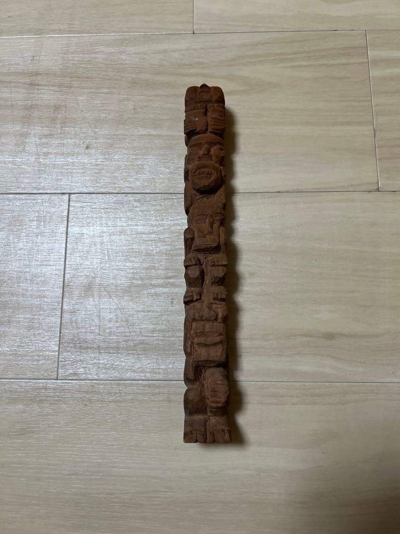 トーテムポール 郷土玩具 アート アノニマス 作家 当時物 木製 JAPAN 2