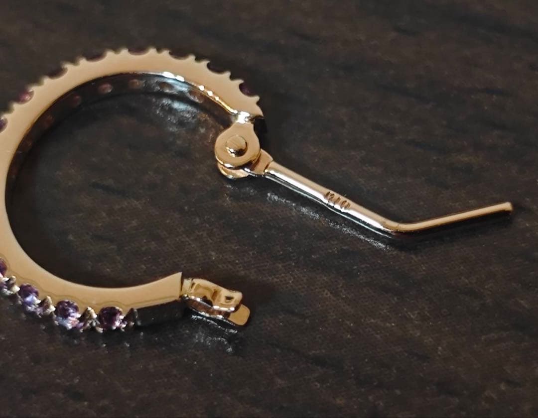 agete アガット K10アメジストピアス