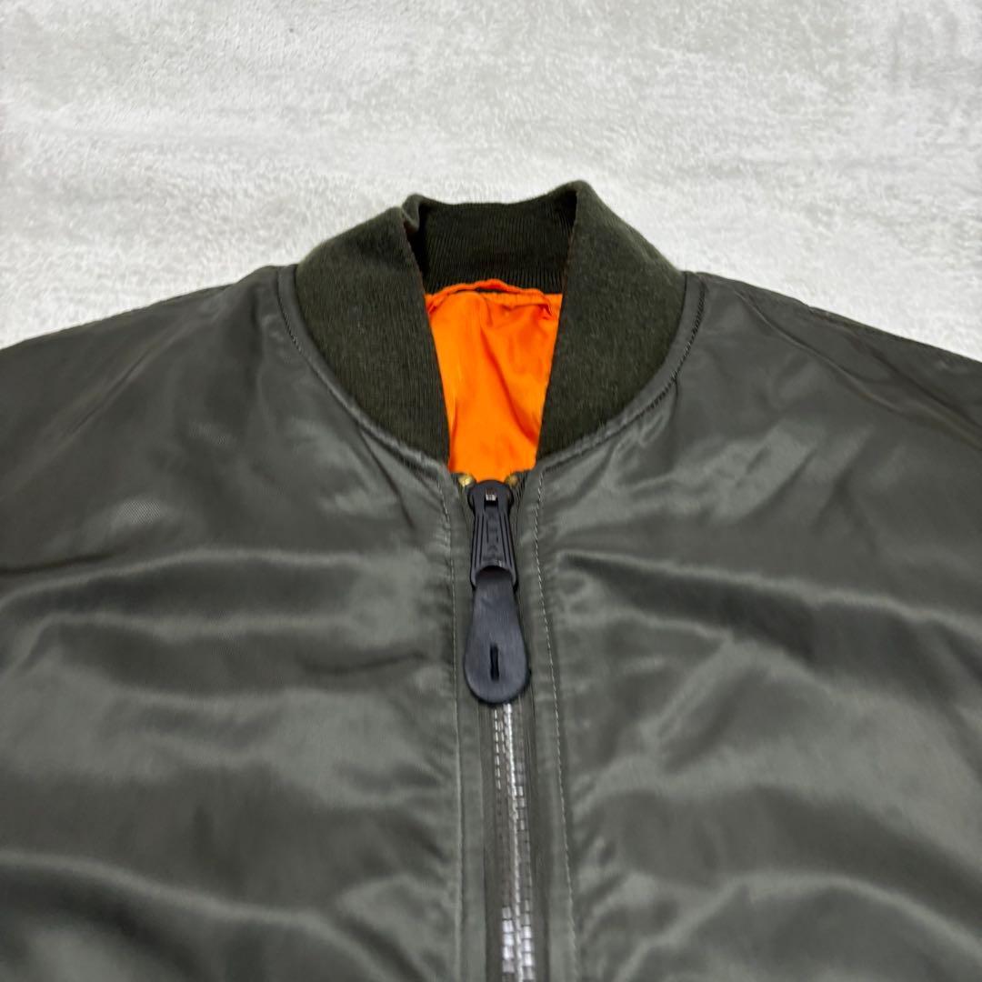 美品 ALPHA INDUSTRIES MA-1 カーキ M フライトジャケット