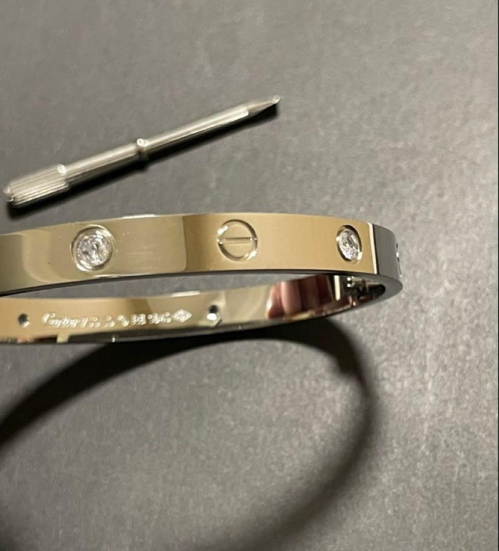 ダイヤ　ブレスレットバングル　ドライバー付き　シルバー