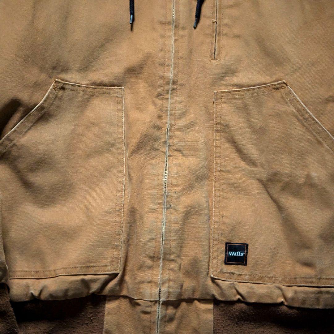vintage90sWallsダックジャケットXL相当鬼フェード裏フリース希少