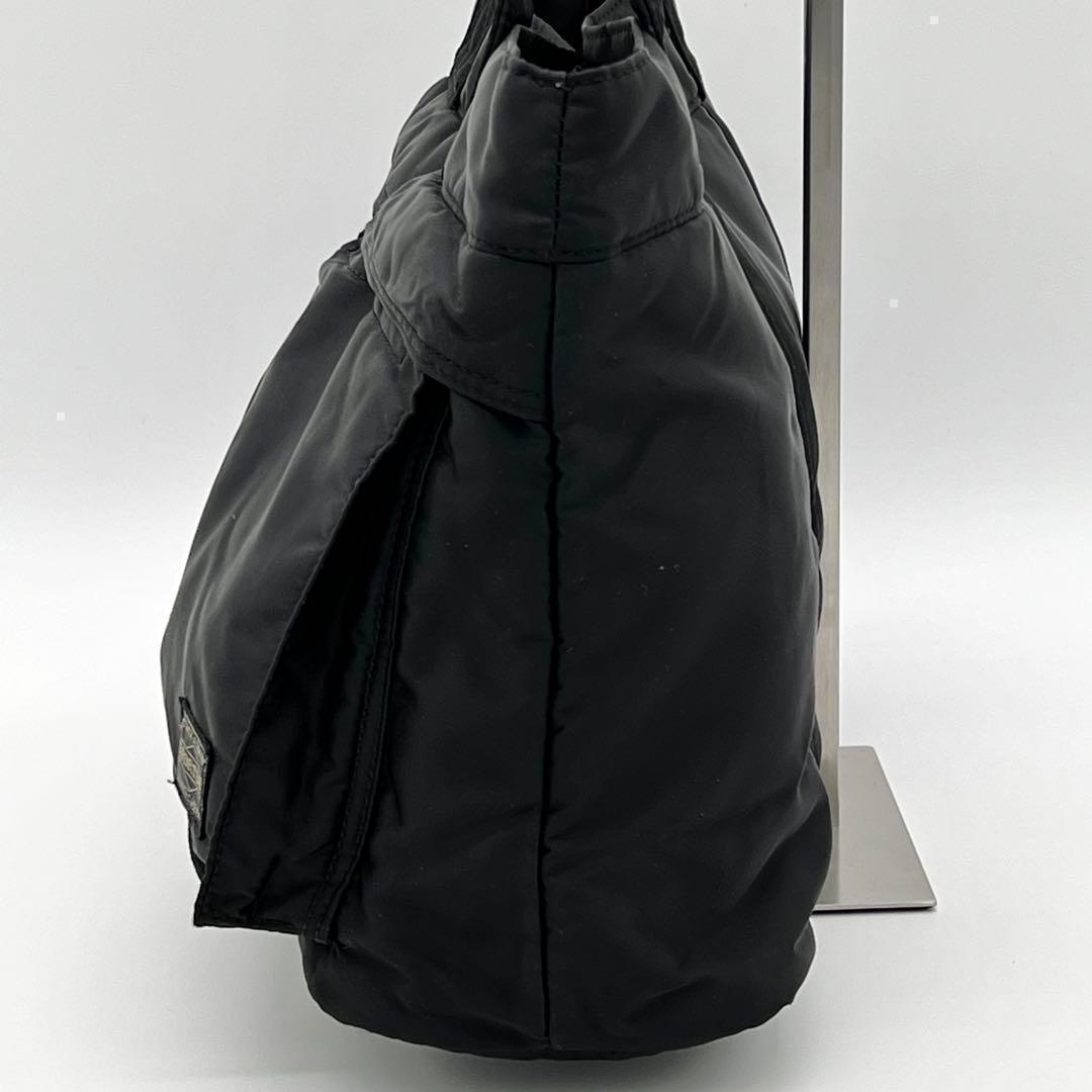 【美品】PORTER TANKER ハンドバッグ トートバッグ ナイロン 黒色