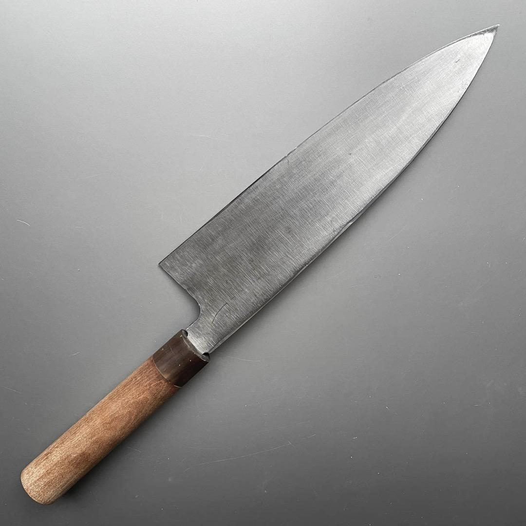 【Kent05824】京都有次 特製 相出刃包丁 24cm（8寸）水牛柄