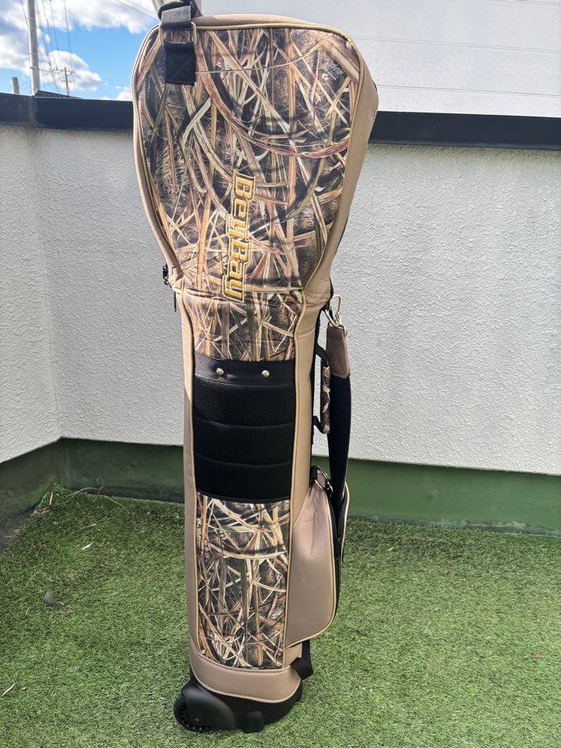BayBay キャスター付　キャディバッグ　ゴルフバッグ　ベージュ　カモフラ