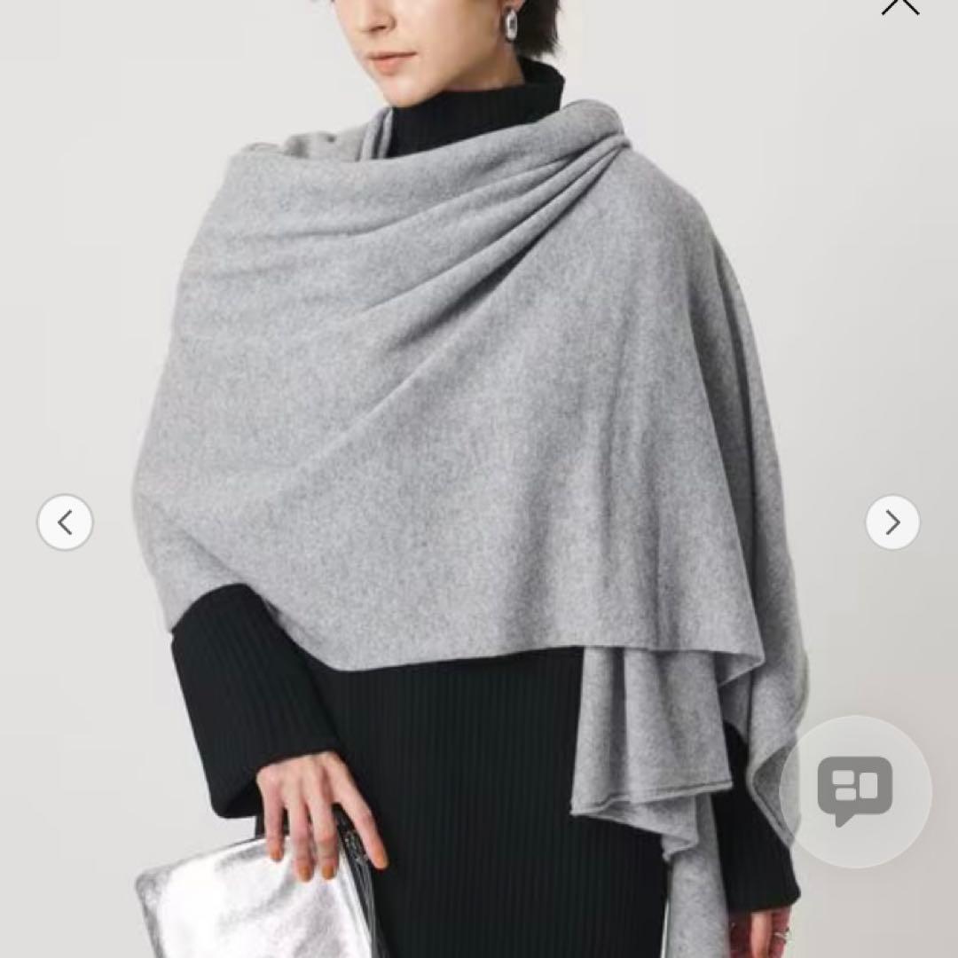 ユナイテッドアローズ　カシミアニット100% 大判ストール　ショール　ベージュ