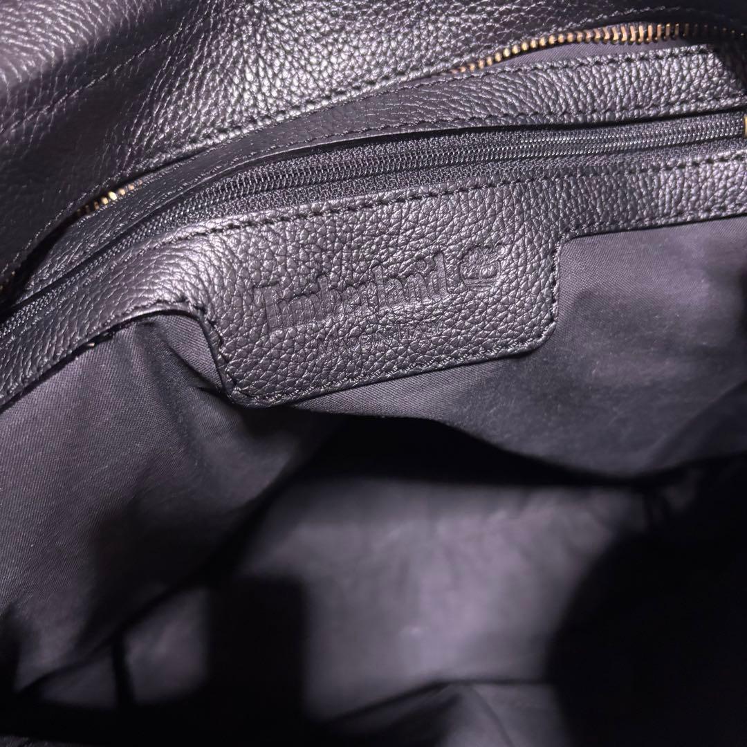 【希少】ティンバーランド　トートバッグ　レザー　ブラック　シボ革　肩掛け