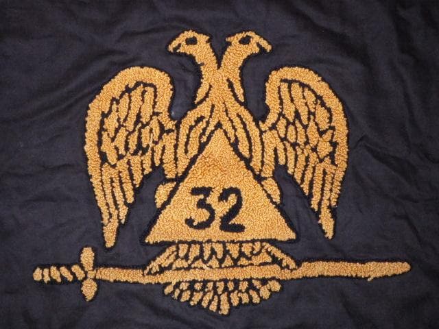40’S★フリーメイソン★32階位★壁掛け★ピロケース★ビンテージ★ワッペン