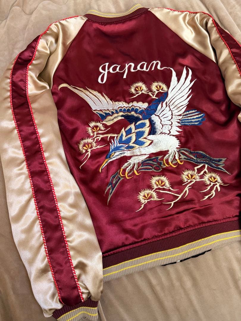 美品 ２面用 90s vintage 鷲龍 東洋 日本限定 スカジャン サテン