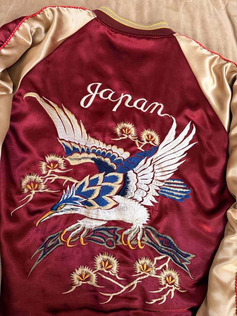 美品 ２面用 90s vintage 鷲龍 東洋 日本限定 スカジャン サテン