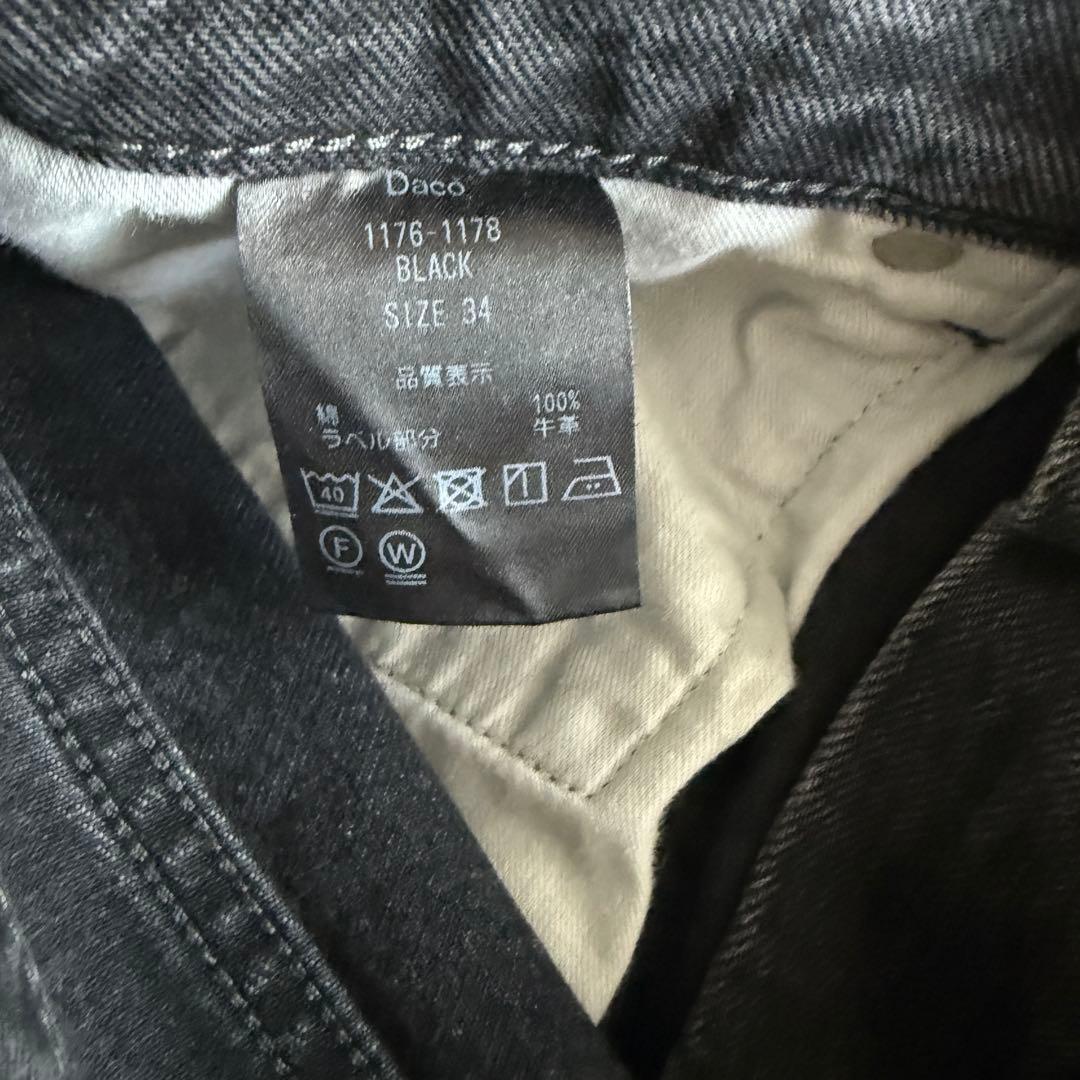 SHISHIKUI Daco ブラック デニム　34 シシクイ