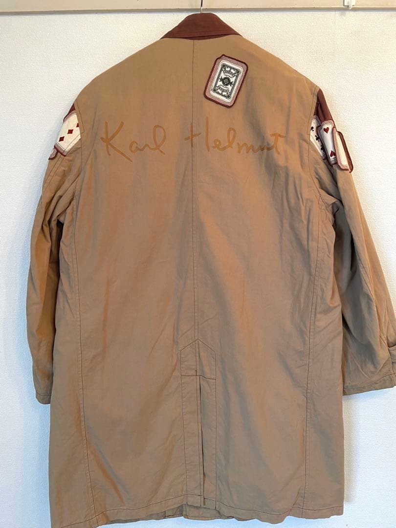 豆*様 カールヘルム　トランプ切り替えステンカラーコート