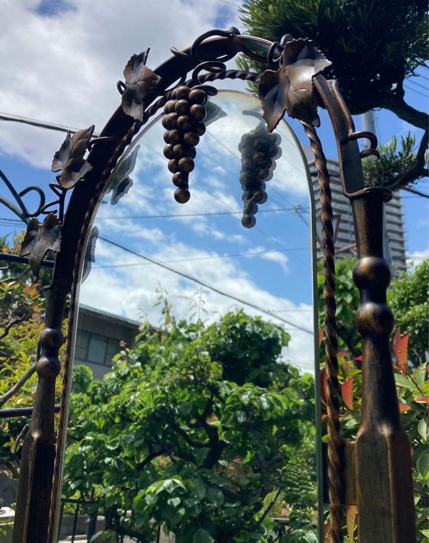 姿鏡 アイアンラック 葡萄 スタンド姿見 玄関インテリア BIG BEN