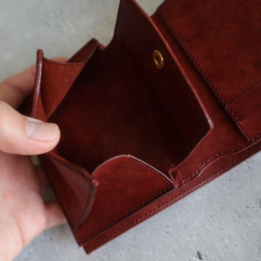 【受注制作】オコシ金具の三つ折り財布 Rondine イタリアンレザー