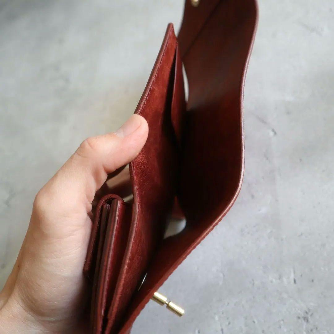 【受注制作】オコシ金具の三つ折り財布 Rondine イタリアンレザー