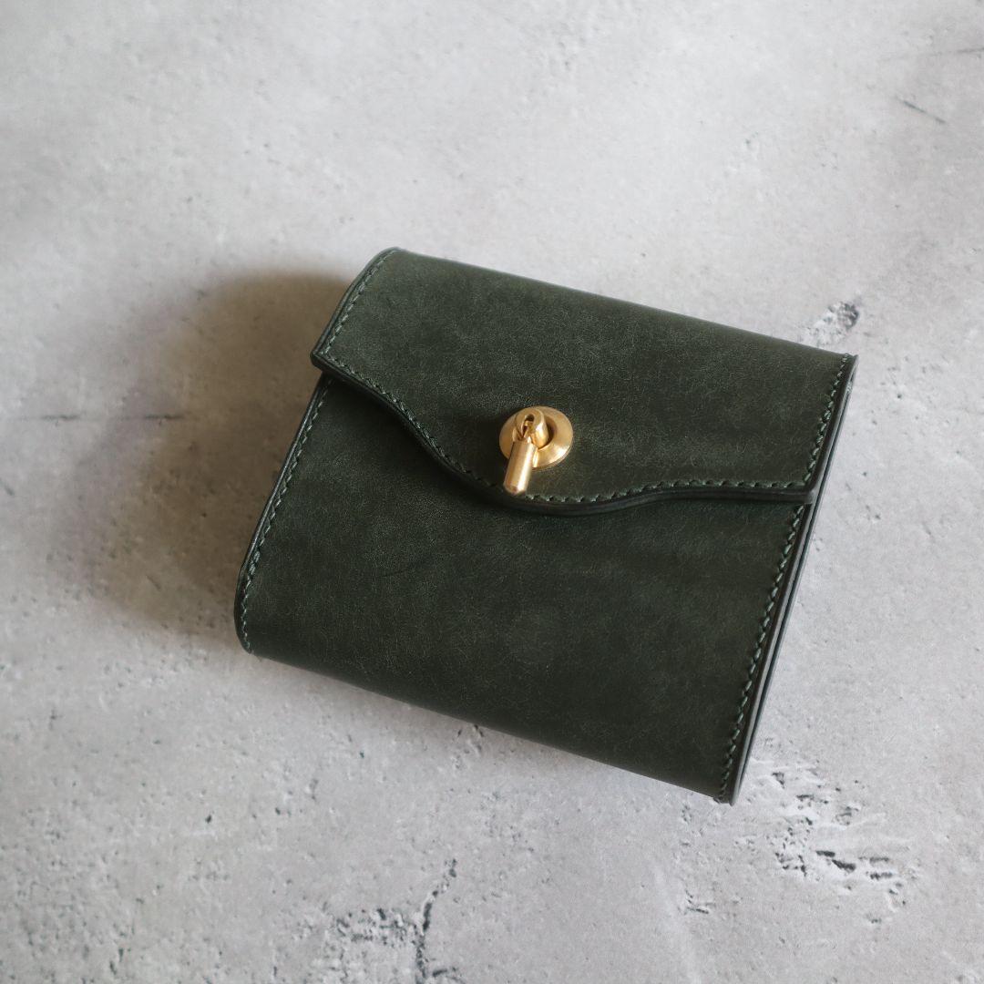 【受注制作】オコシ金具の三つ折り財布 Rondine イタリアンレザー