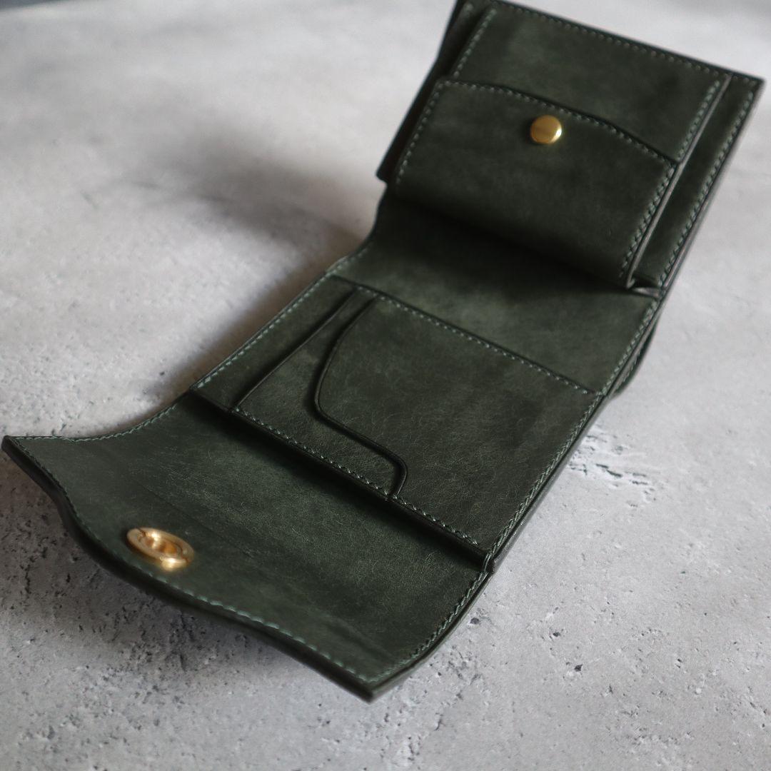 【受注制作】オコシ金具の三つ折り財布 Rondine イタリアンレザー