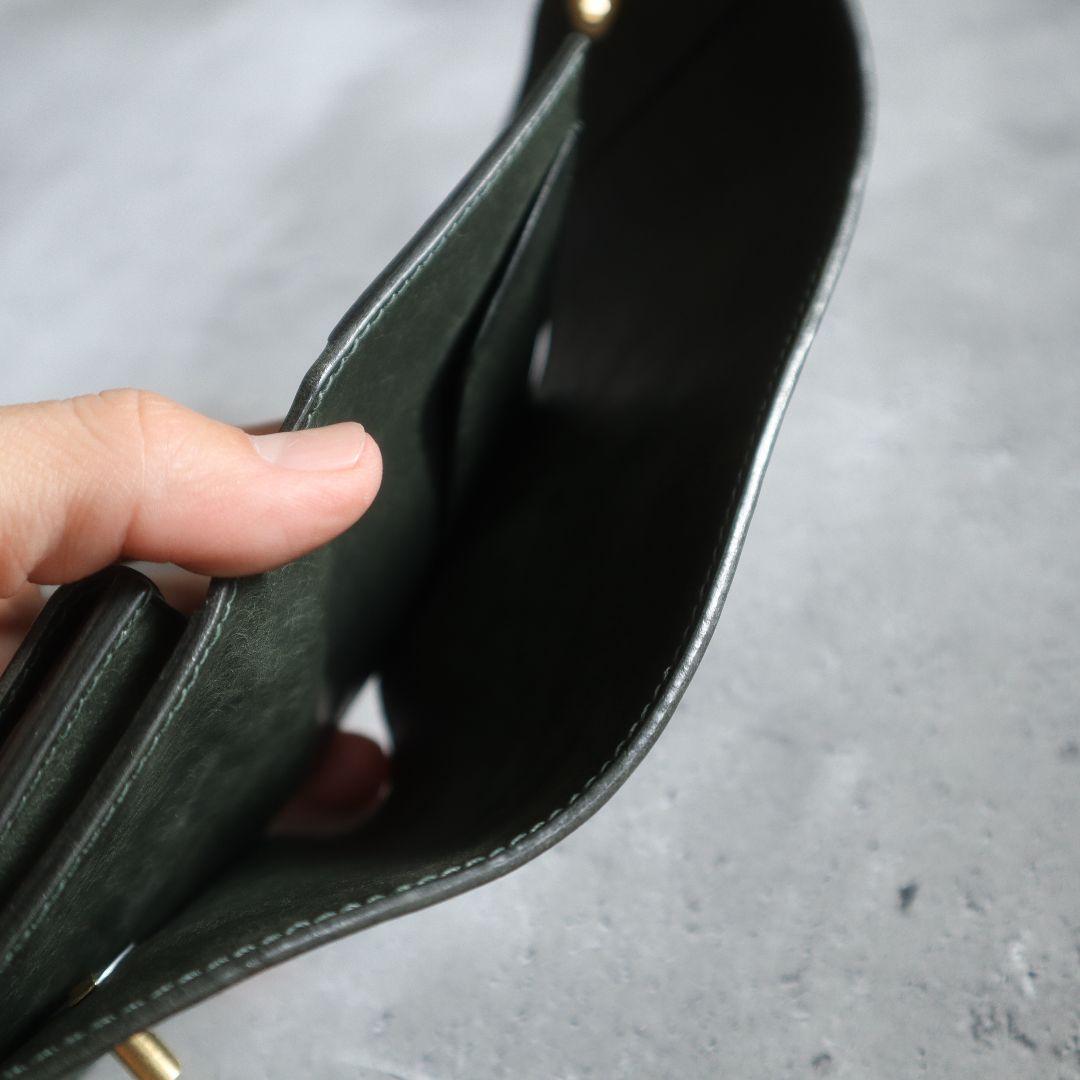 【受注制作】オコシ金具の三つ折り財布 Rondine イタリアンレザー