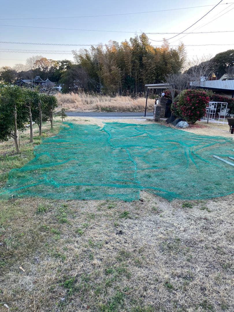 防球ネット 緑色 ナイロン製　ジャンク