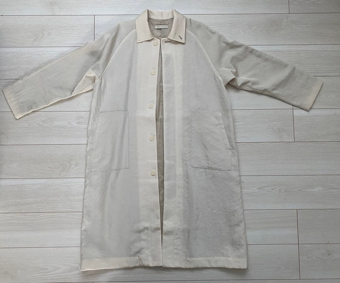 【y】ENOF twill long coat ホワイト M
