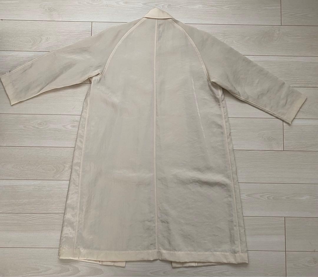 【y】ENOF twill long coat ホワイト M