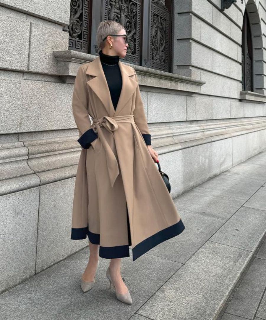 完売品【JENNE 】【ジェンヌ 】オードリーフレアトレンチコート M