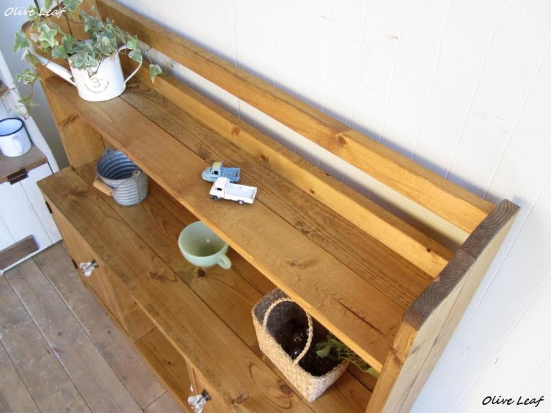 サイズオーダー可！●２扉ローキャビネット●無垢材ナチュラルブラウン●受注製作