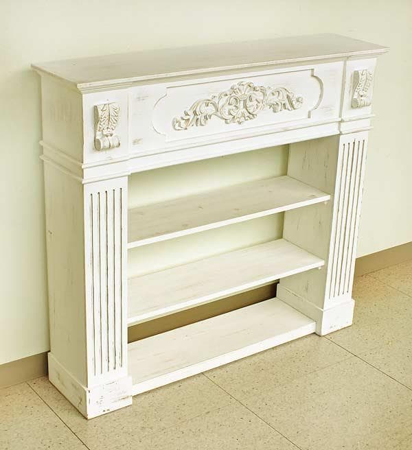 マントルピース コンソール シェルフ ホワイト シャビーシック 姫系 5006